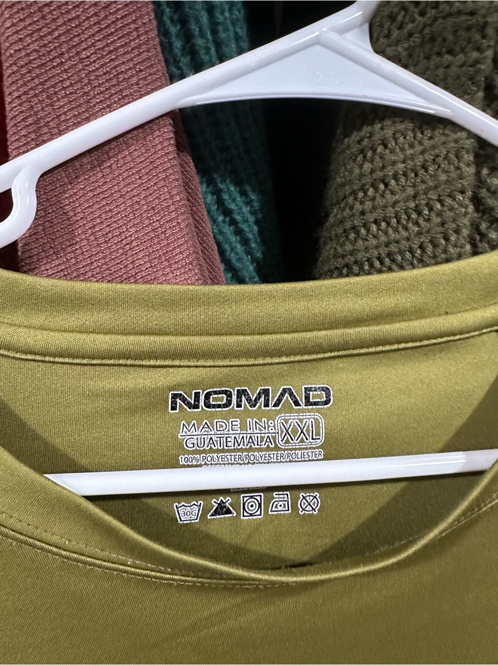 Nomad Olive Green Performance Tee with mossy oak original bottomland sleeves - Picture 2 of 4